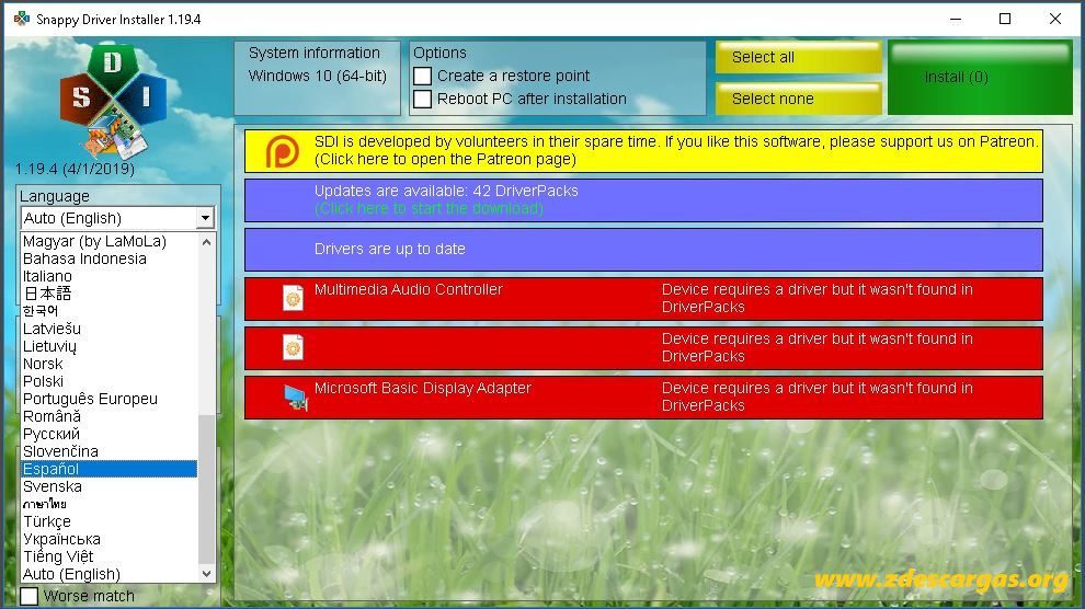 SamDrivers LAN Full Español