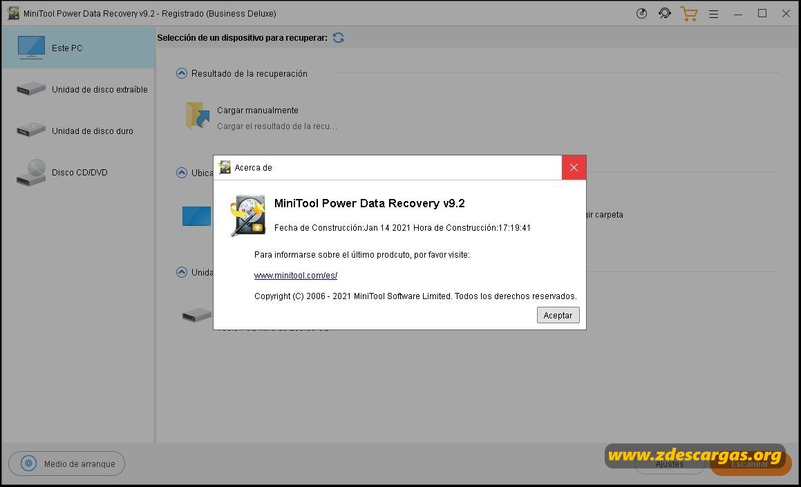 MiniTool Power Data Recovery 2021 Full Español MiniTool Power Data Recovery 2021 Full Español