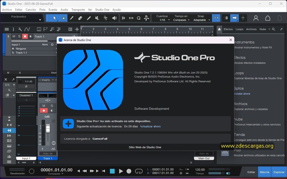 PreSonus Studio One Pro Full Español PreSonus Studio One Pro Full Español