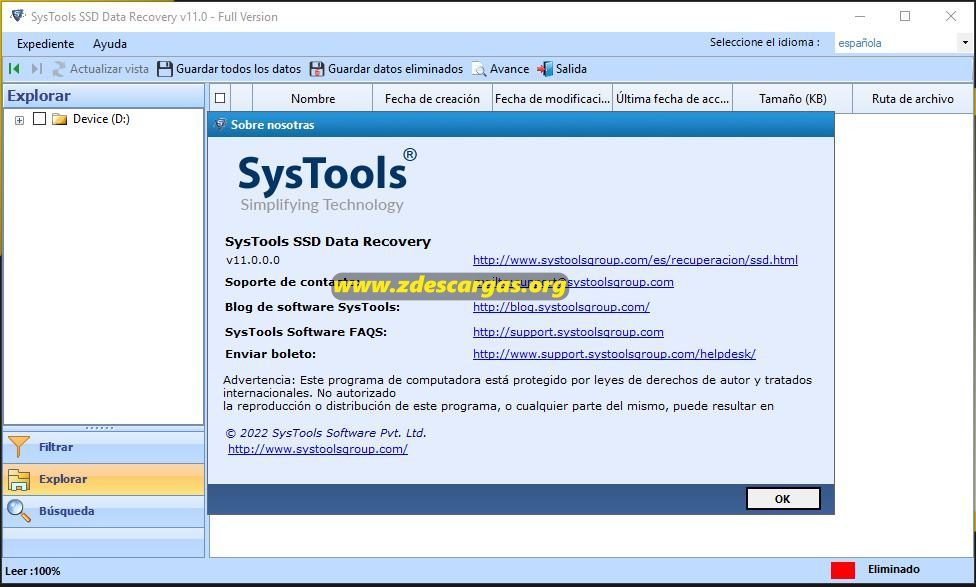SysTools SSD Data Recovery Full Español SysTools SSD Data Recovery Full Español