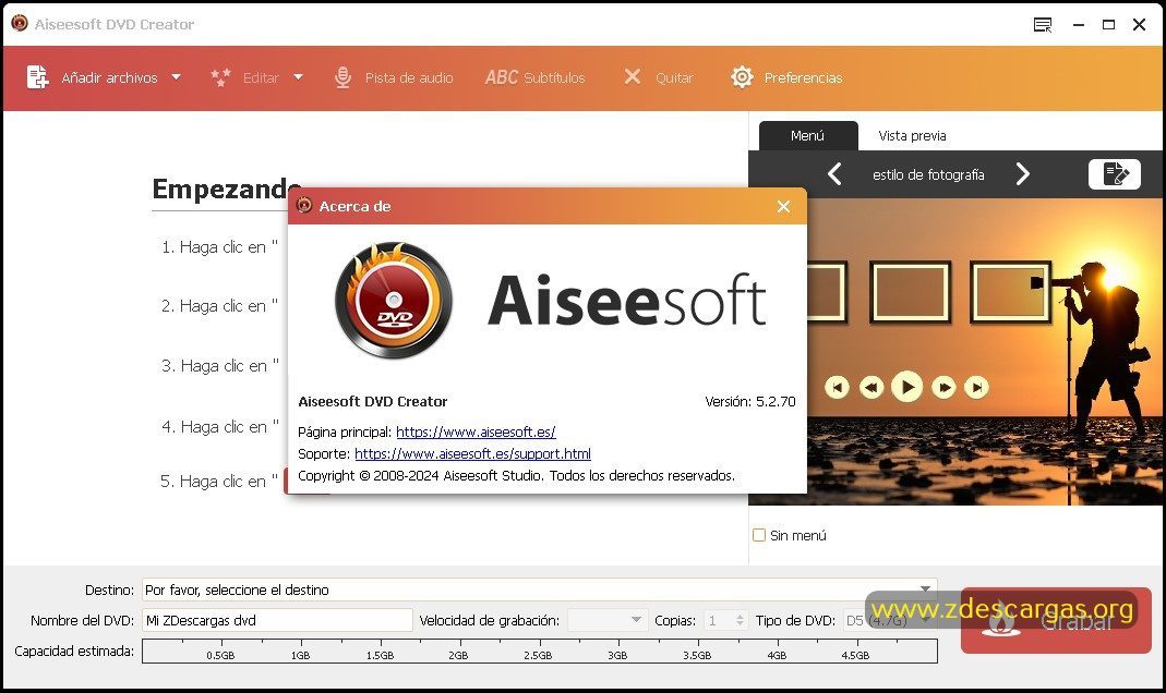 Aiseesoft DVD Creator Full Español Aiseesoft DVD Creator Full Español