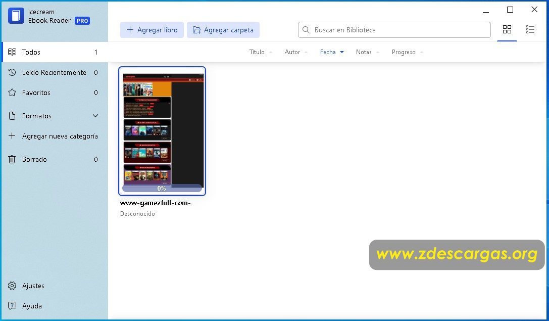 icecream ebook reader full español
