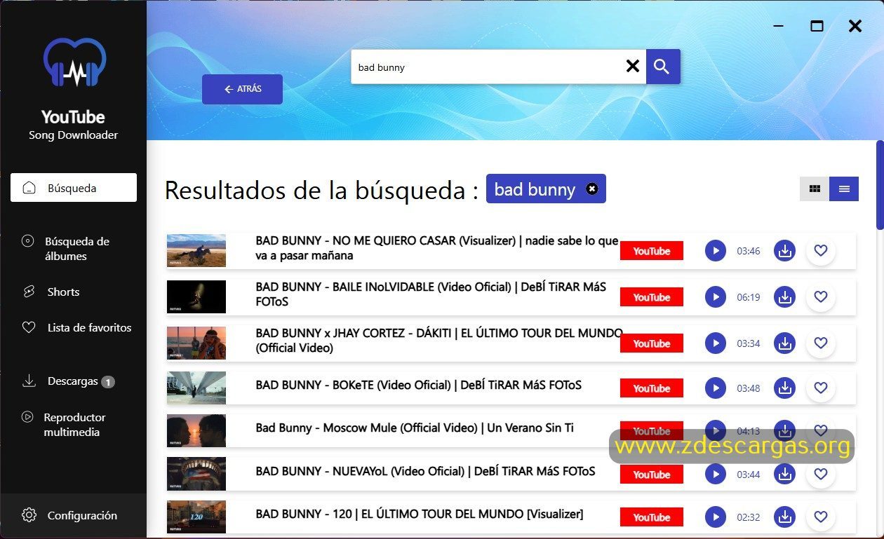 YouTube Song Downloader Full Español