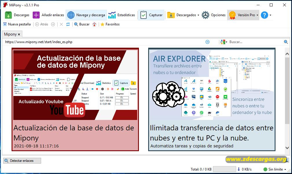 Mipony Full Español programa para descargar archivos Mipony Full Español programa para descargar archivos