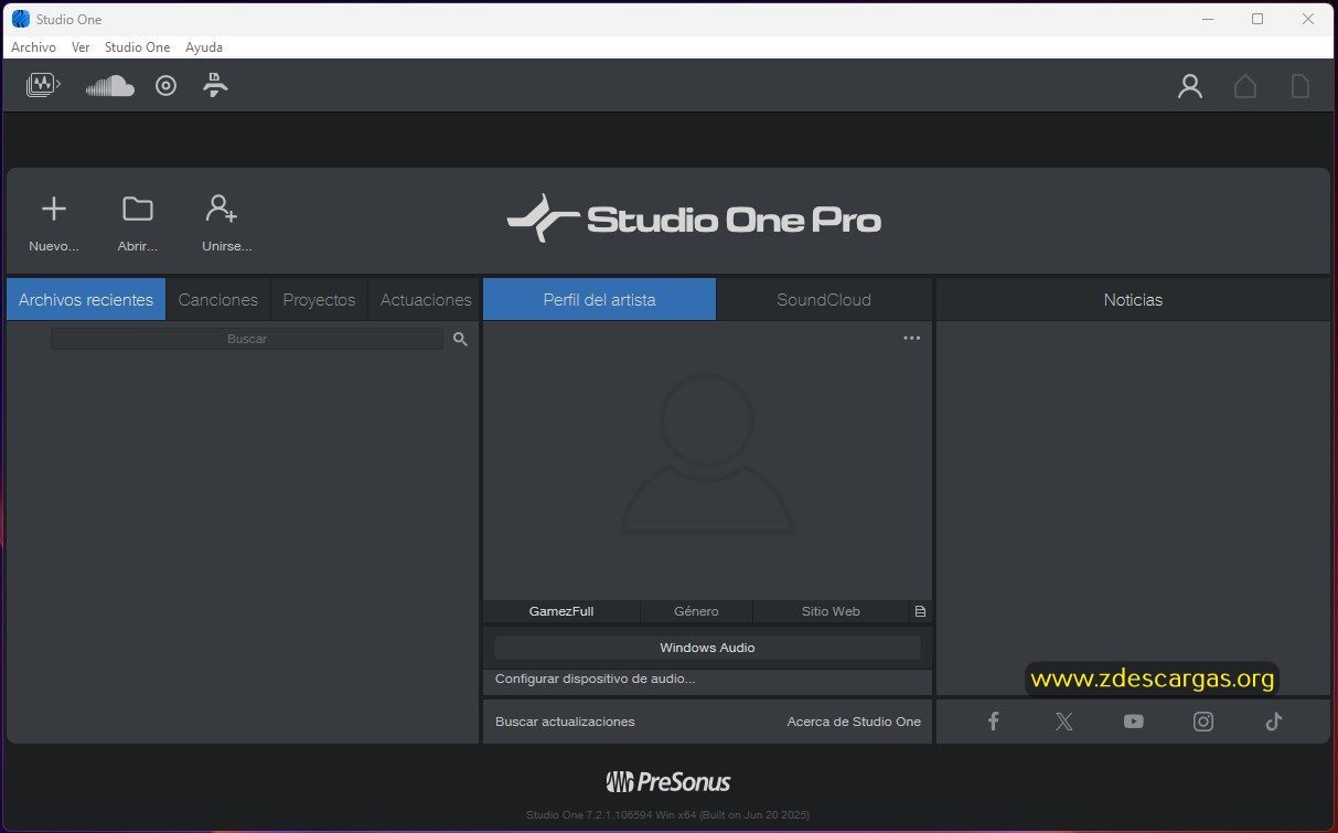 PreSonus Studio One Pro Full Español PreSonus Studio One Pro Full Español