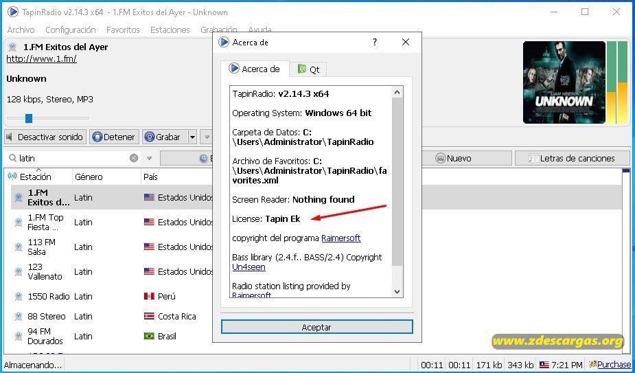 TapinRadio Pro Full Español