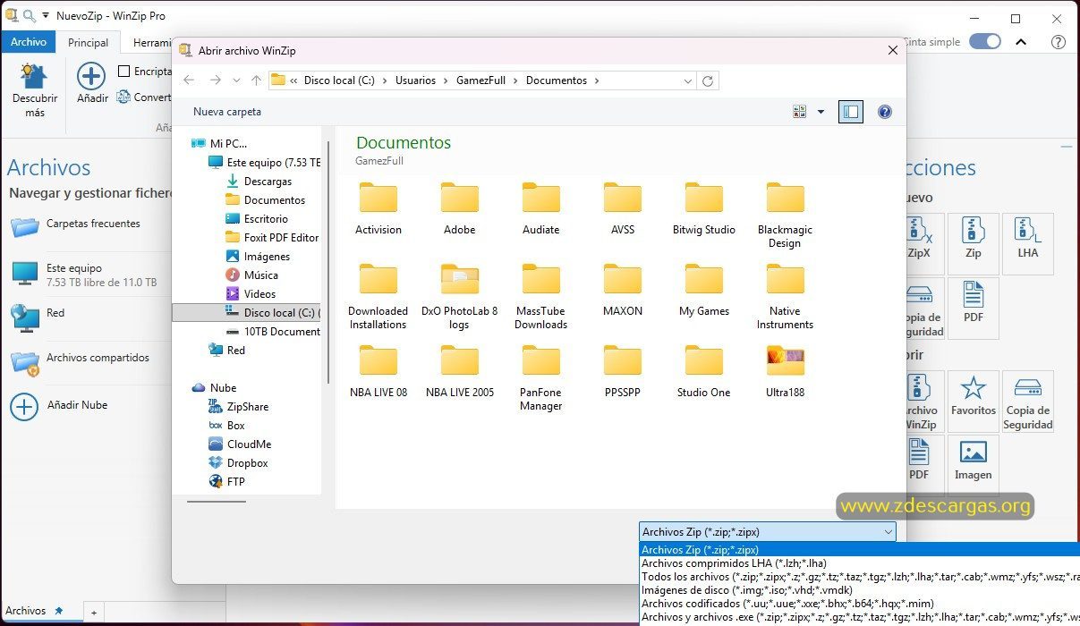 WinZip Pro Full Español WinZip Pro Full Español